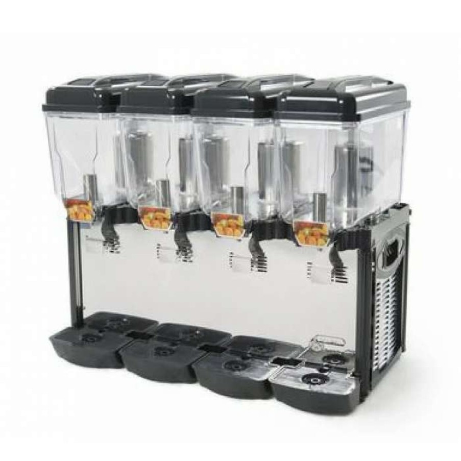 Beverage Equipment * | Frozen Drink Machines Eurodib Cd4J Four Bowl Refrigerated Juice Dispenser, 3.2 Gallon