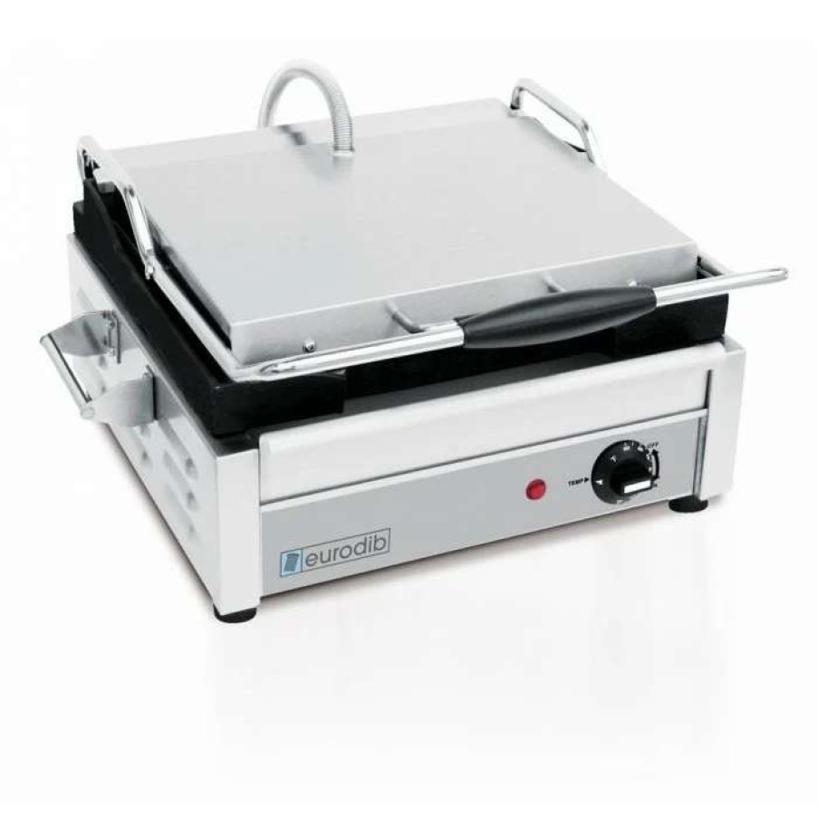 Countertop Cooking * | Panini Press Eurodib Sfe02375 Double Smooth And Grooved Panini Grill, 18 X 11