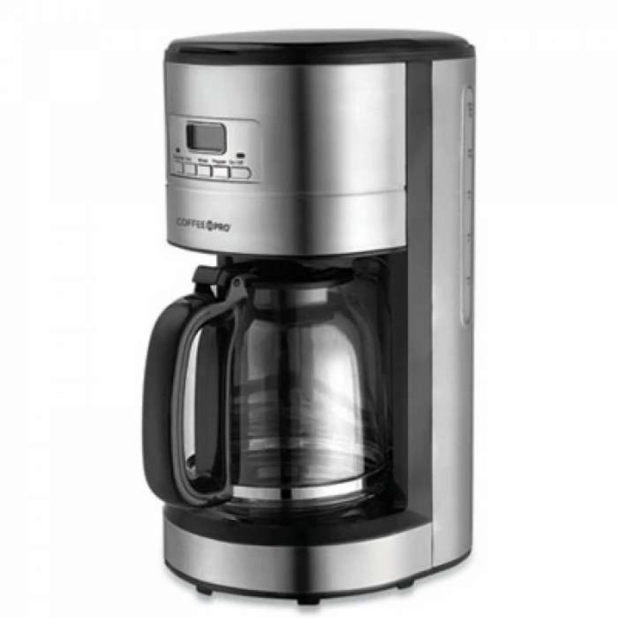 Beverage Equipment * | Coffee Pro Coffee Brewers Home/Office Euro Style Coffee Maker, Stainless Steel