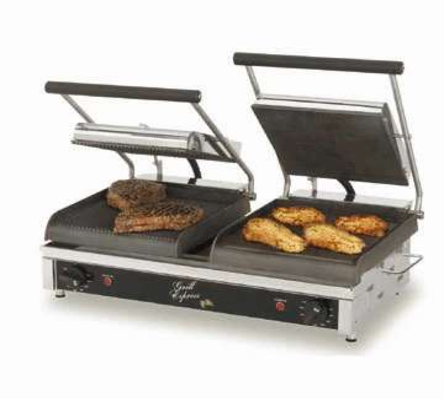 Countertop Cooking * | Star Gx20Igs Double Panini Press With Cast Iron Smooth Iron Plates 20 X 10