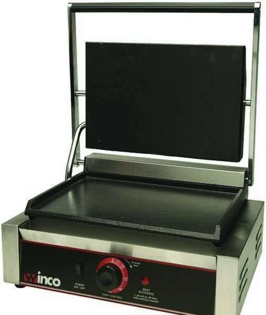 Countertop Cooking * | Panini Press Winco Esg-1 Countertop Single Electric Sandwich Grill