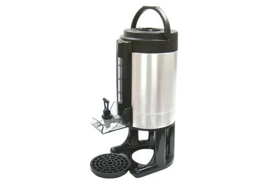 Buffet Dispensers * | Hot Beverage Dispensers Winco Sbd-1.5 Stainless Steel Beverage Dispenser With Brew-Thru Lid, Sight Glass & Removable Base 1.5 Gallon