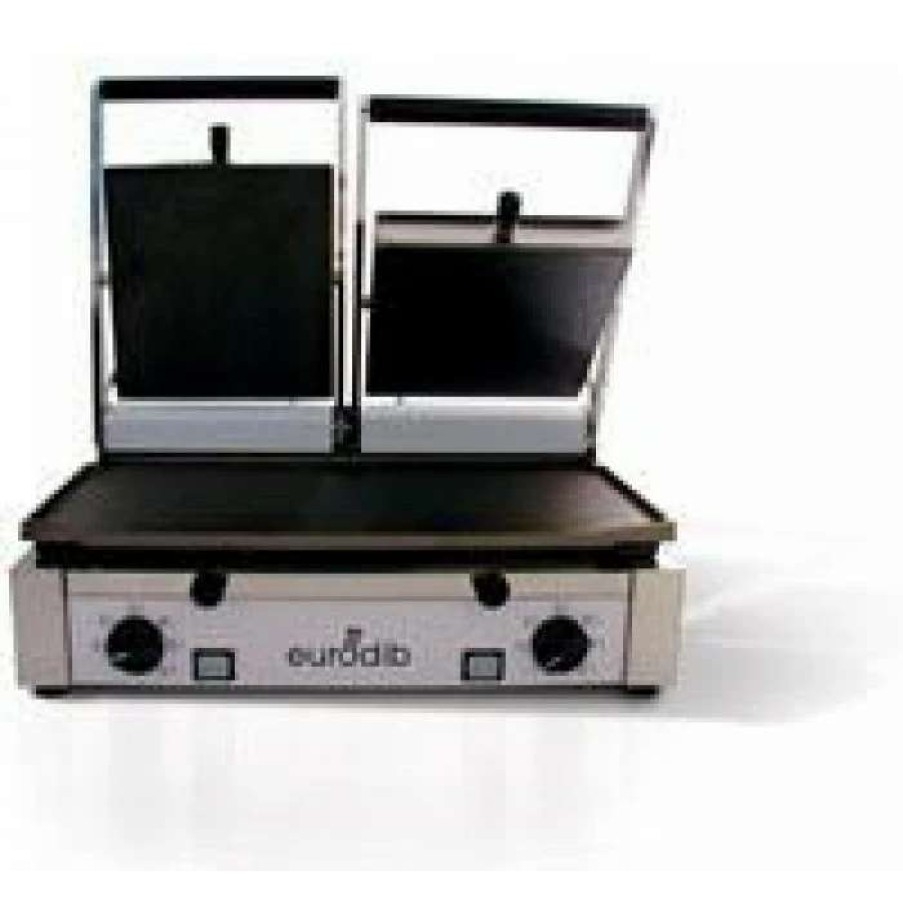 Countertop Cooking * | Panini Press Eurodib Pdf3000 Double Smooth Panini Grill 20 X 10