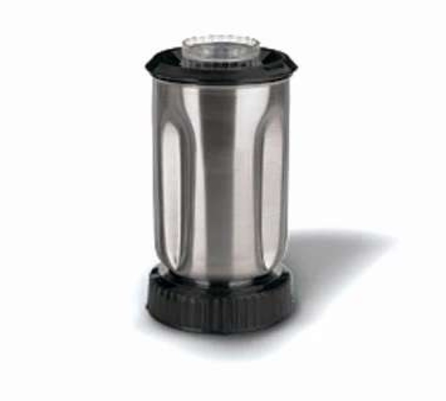 Commercial Blenders * | Blender Parts And Accessories Waring Cac37 Stainless Steel Blender Container With Lid 32 Oz.