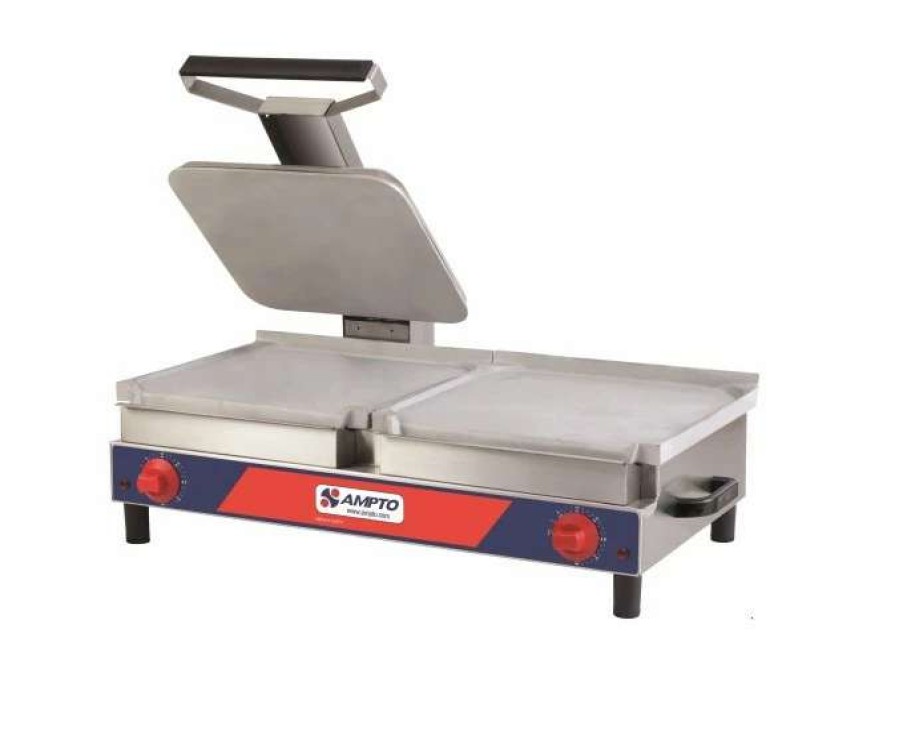 Countertop Cooking * | Panini Press Ampto Sacl Combination Electric Griddle And Sandwich Grill